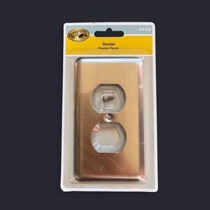 Hampton Bay Declan Pewter Outlet Wall Plate - NWT